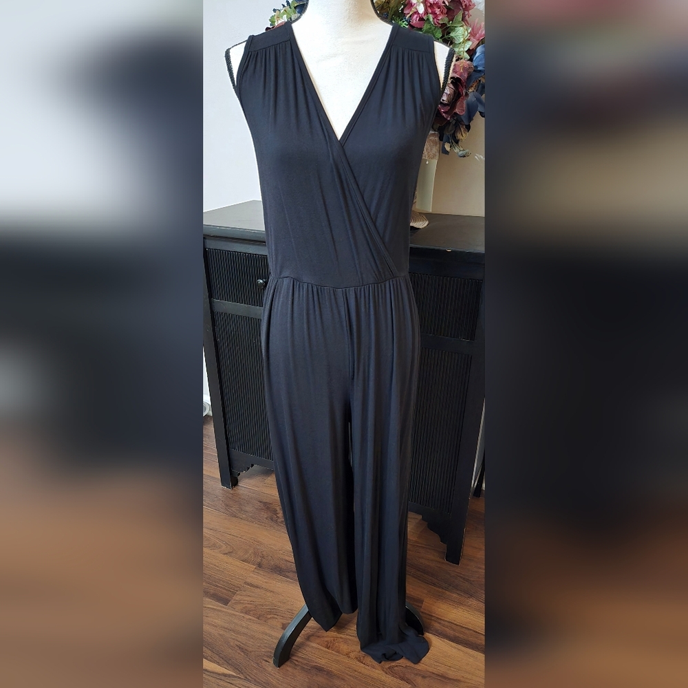 NWT- Loveappella Black Jumpsuit, Sz Med